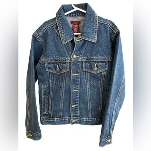 Nevada Girls Classic Blue Denim Jacket Size 10 | Indigo Wash Button Front